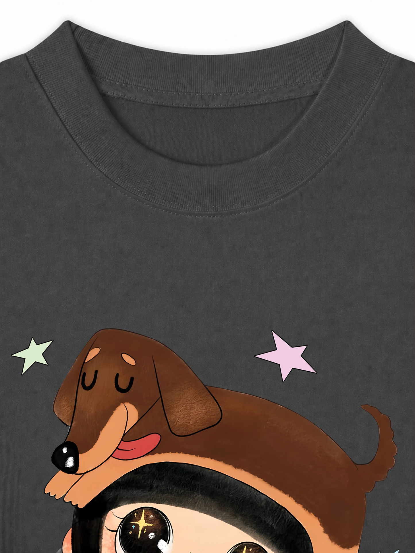 Áo Thun Relaxed Fit  Cute Girl With Dachshund