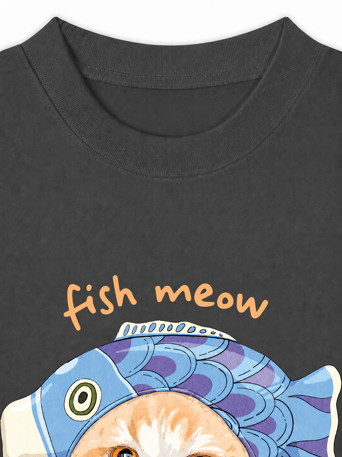 Áo Thun Relaxed Fit Fish Meow