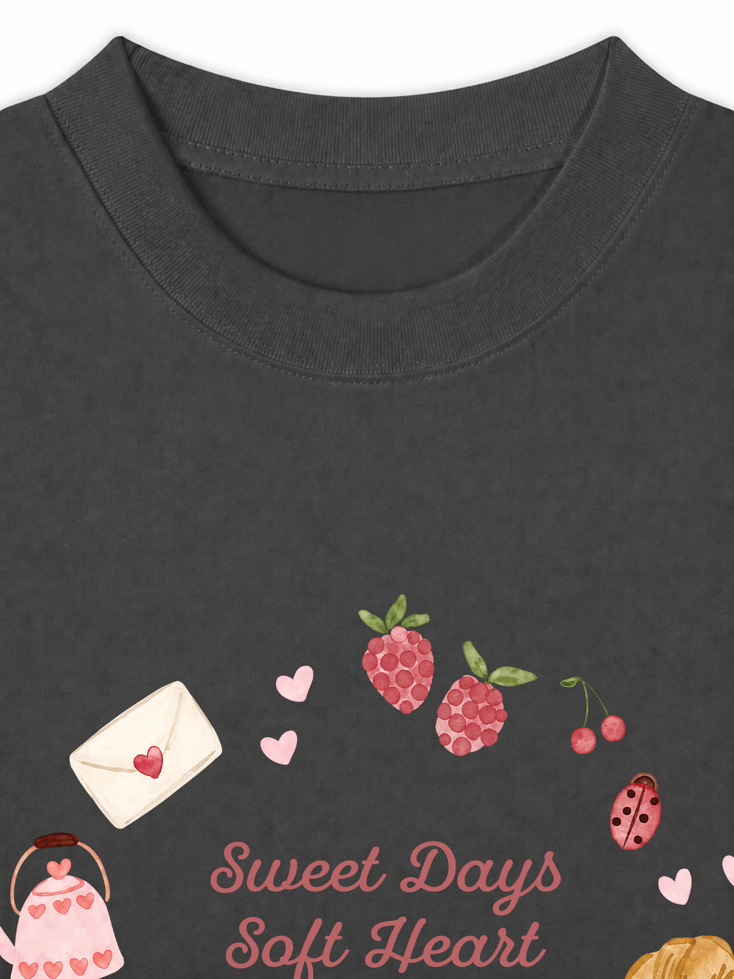Áo Thun Relaxed Fit Soft Heart, Sweet Days