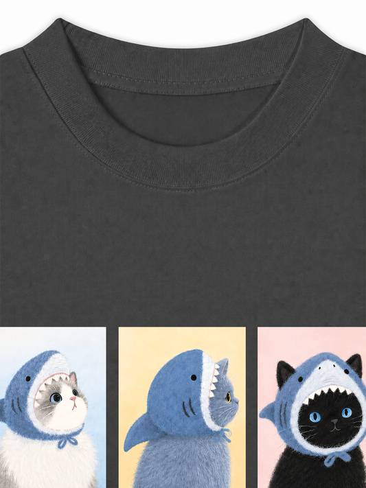 Áo Thun Relaxed Fit Shark Kitty