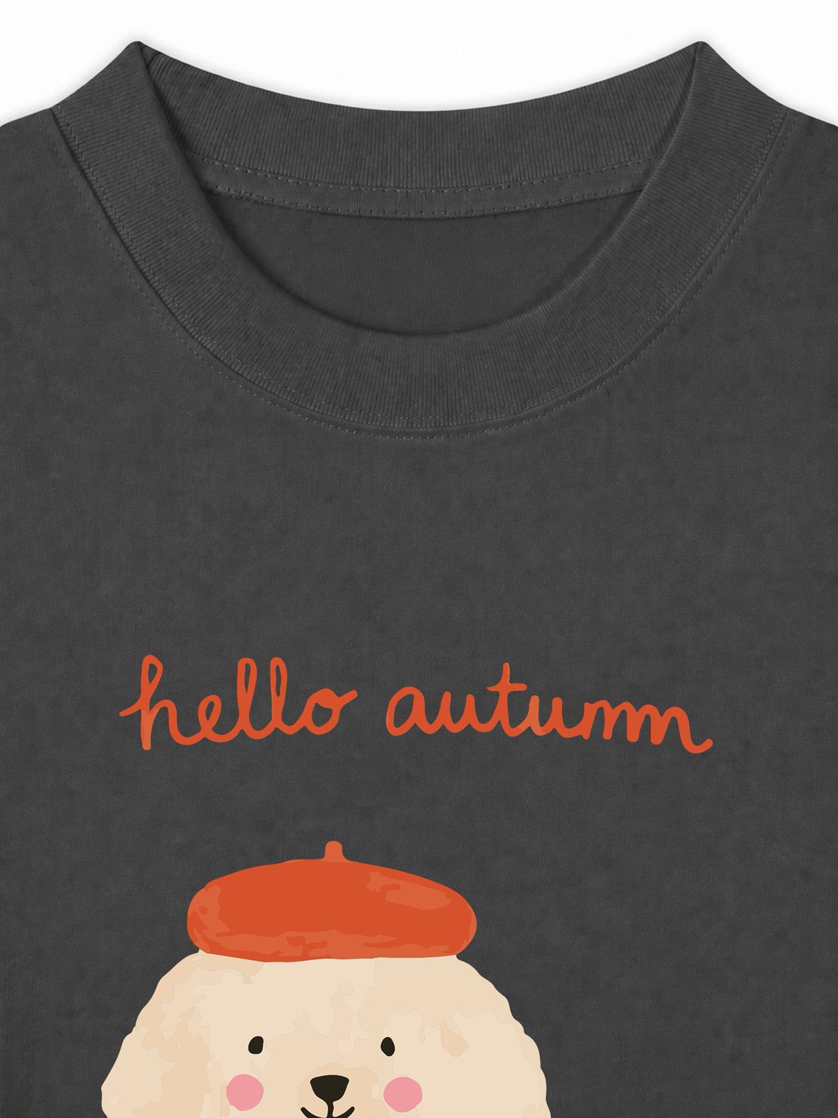 Áo Thun Relaxed Fit Hello Autumn Puppy