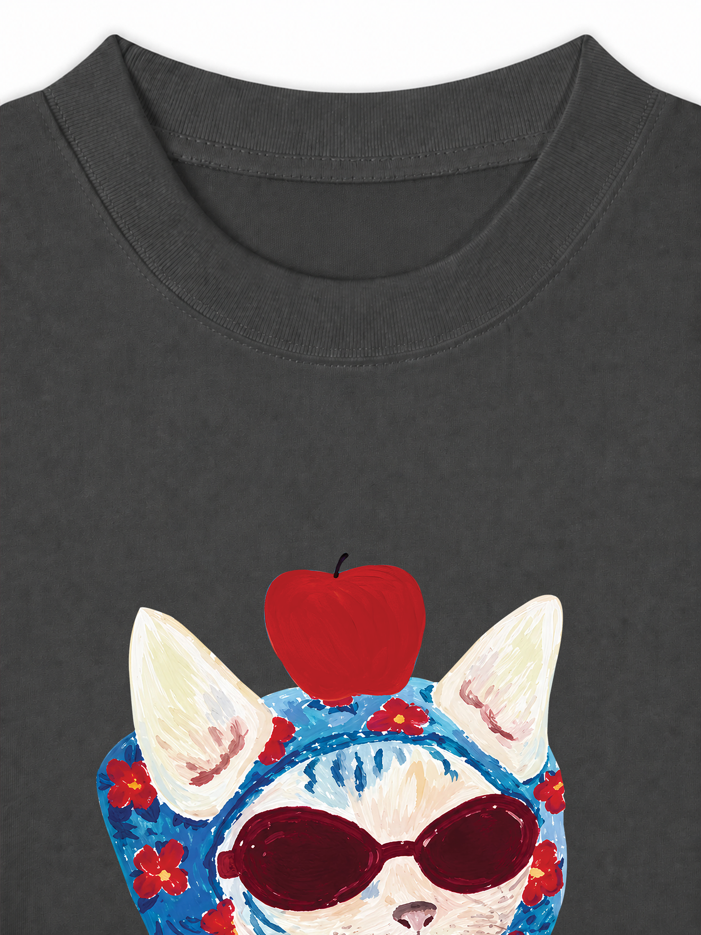 Áo Thun Relaxed Fit Kitten Day Meow With Apple
