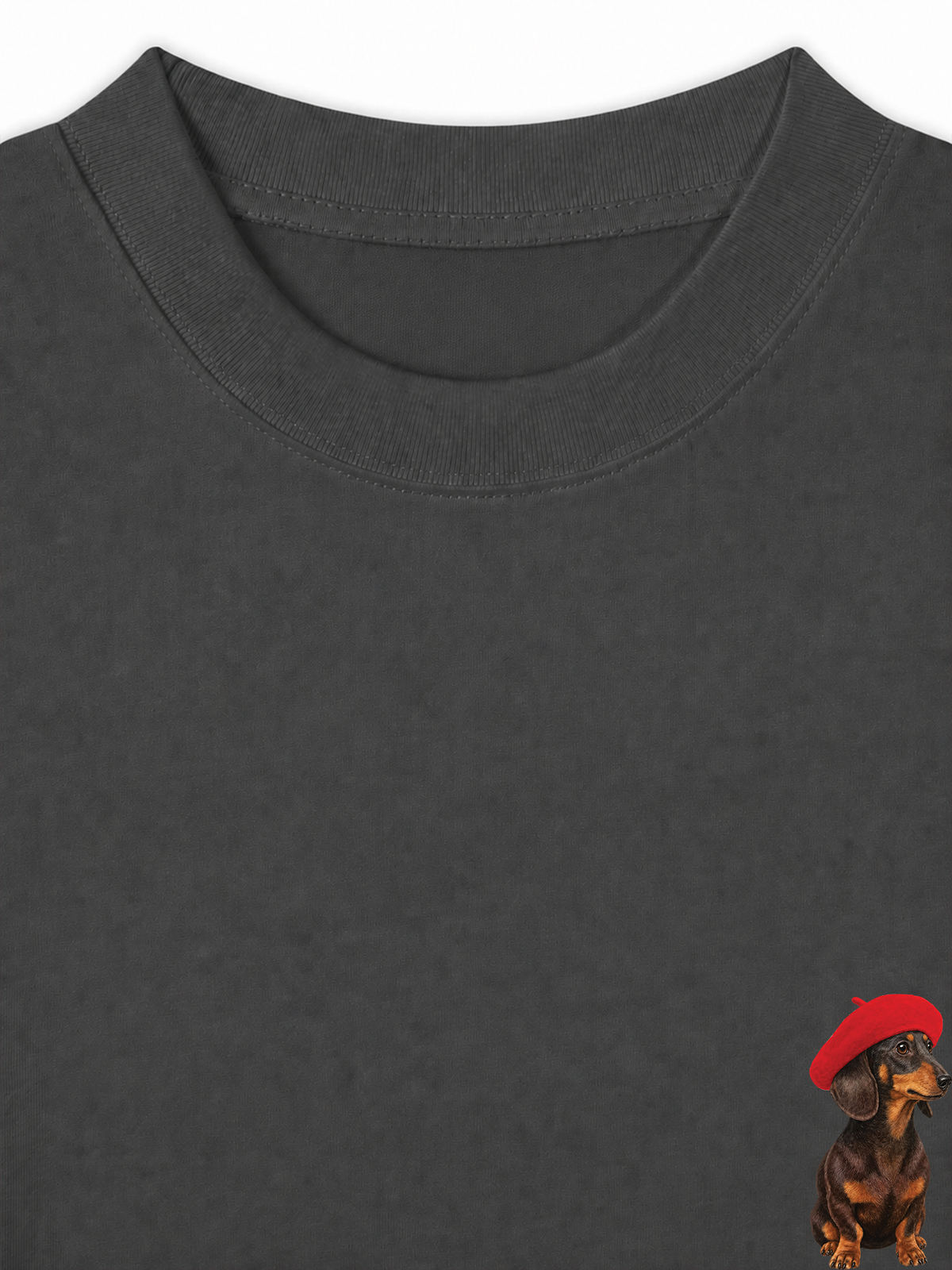 Áo Thun Relaxed Fit Dachshund With Red Beret