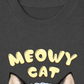 Áo Thun Relaxed Fit Blue Plaid Meowy Cat