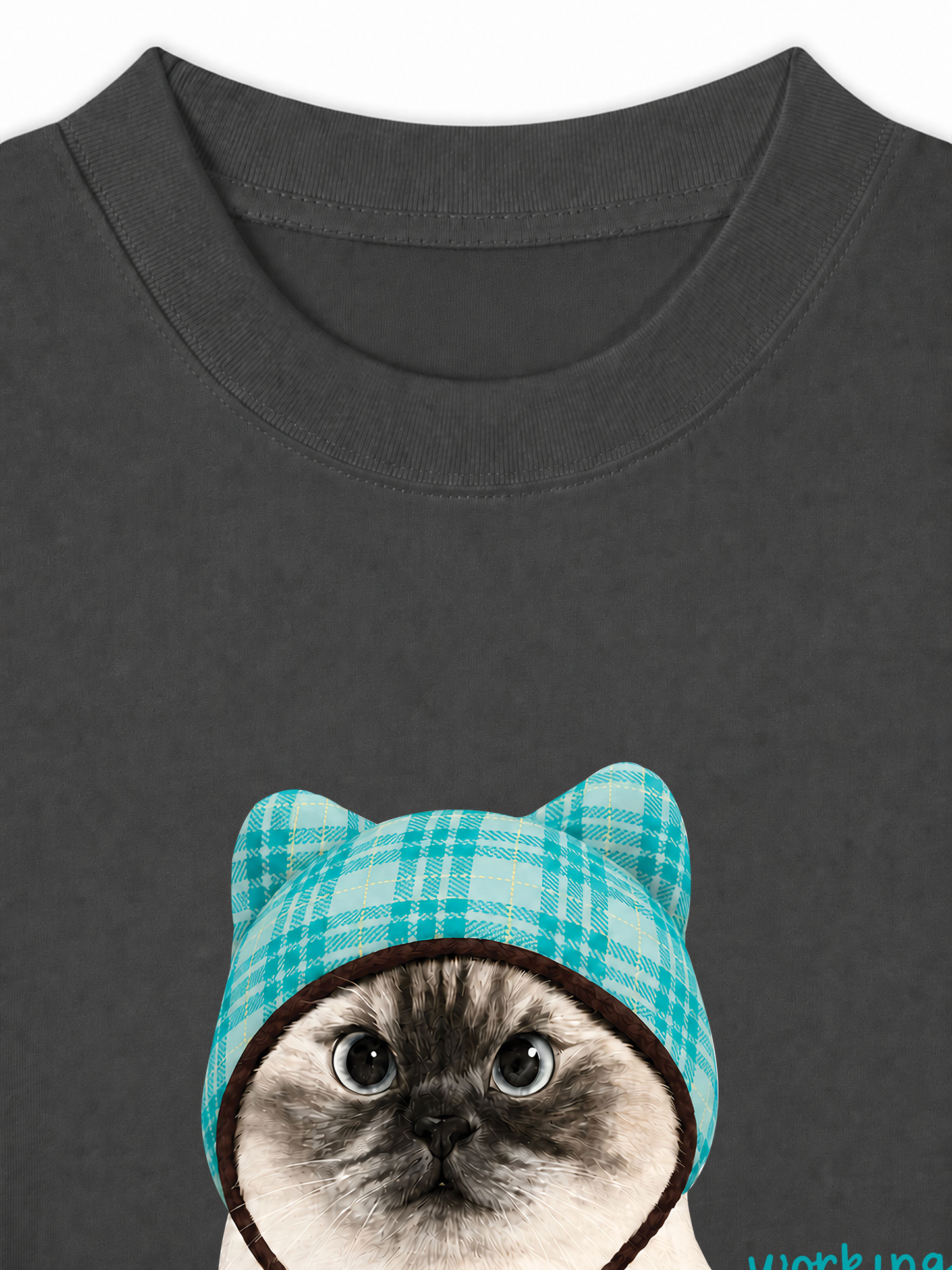 Áo Thun Relaxed Fit Working O'ttreats Blue Tiffany Meow