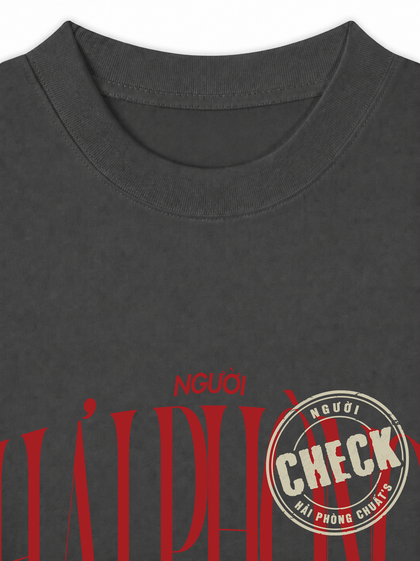 Áo Thun Relaxed Fit Check Người Hải Phòng Chuất