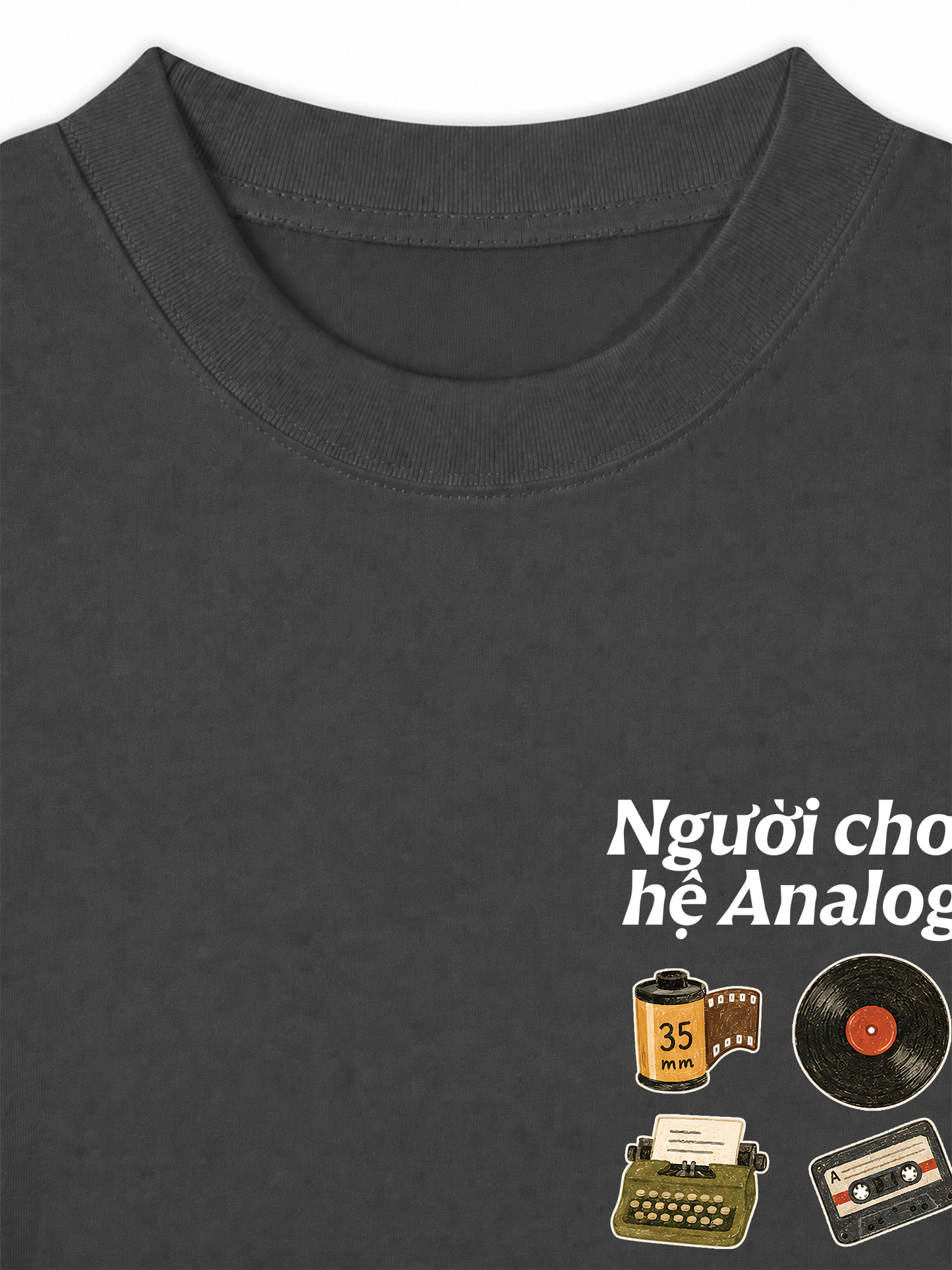 Áo Thun Relaxed Fit Người Chơi Hệ Analog