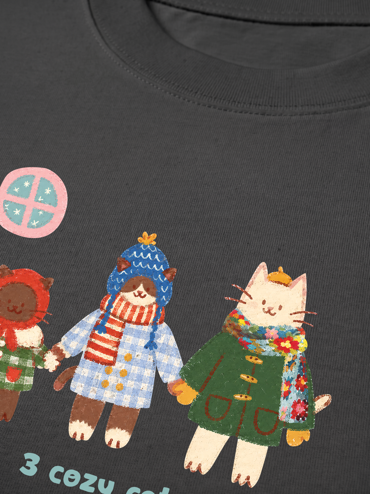 Áo Thun Relaxed Fit 3 Cozy Cats