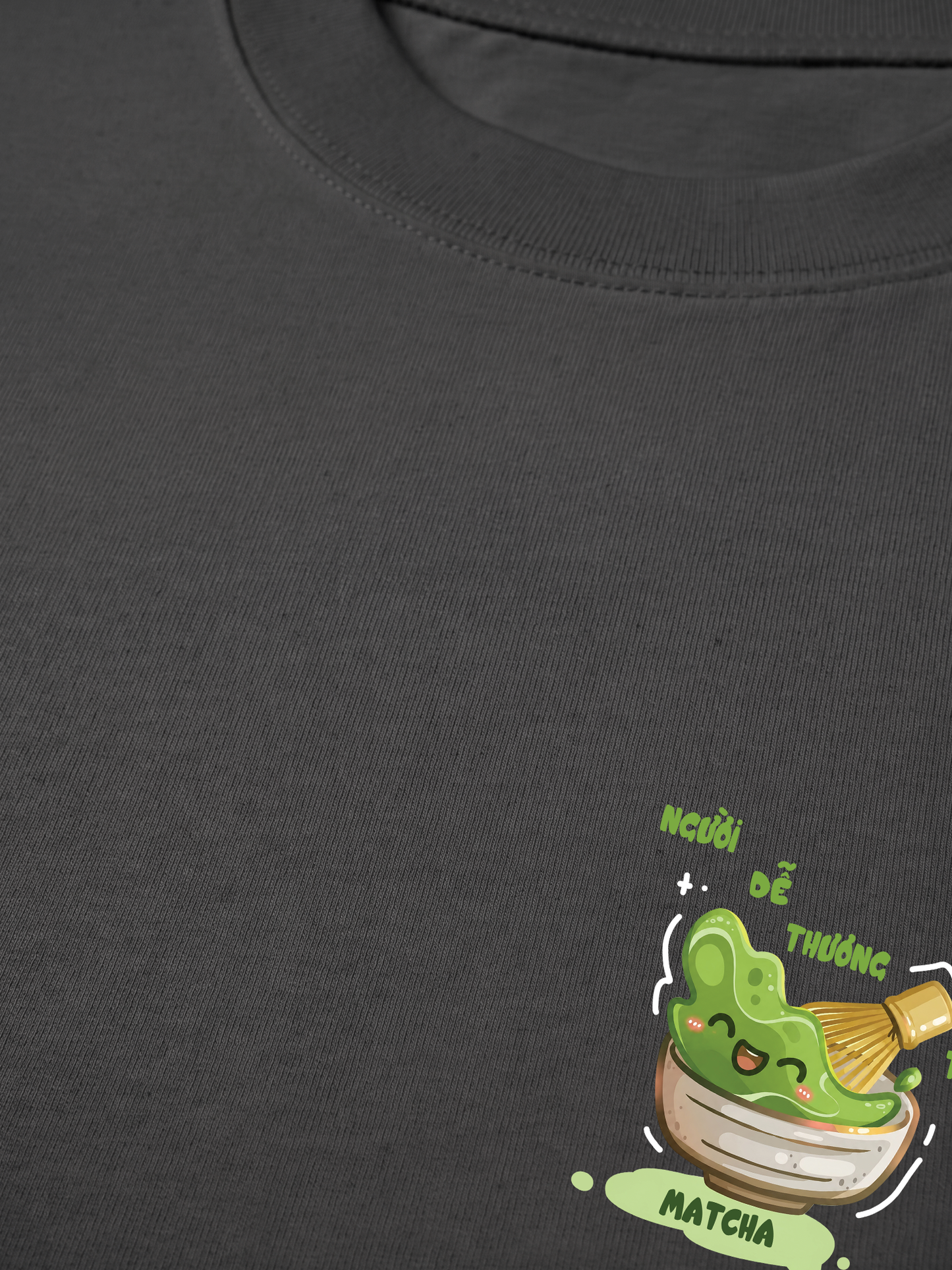 Áo Thun Relaxed Fit Người Dễ Thương Thích Matcha