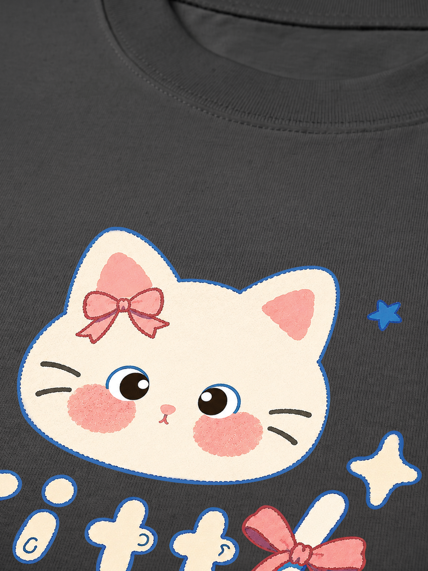 Áo Thun Relaxed Fit Blue Kitty