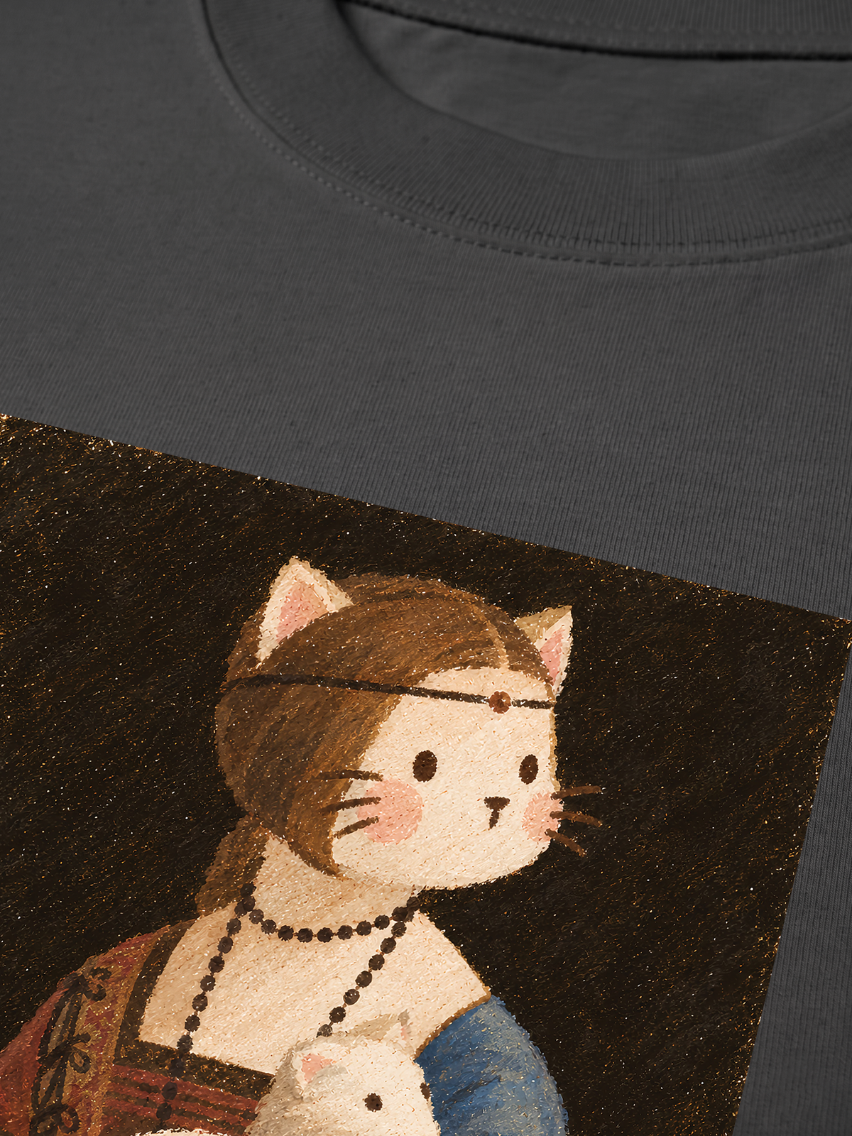 Áo Thun Relaxed Fit Lady Cat with an Ermine
