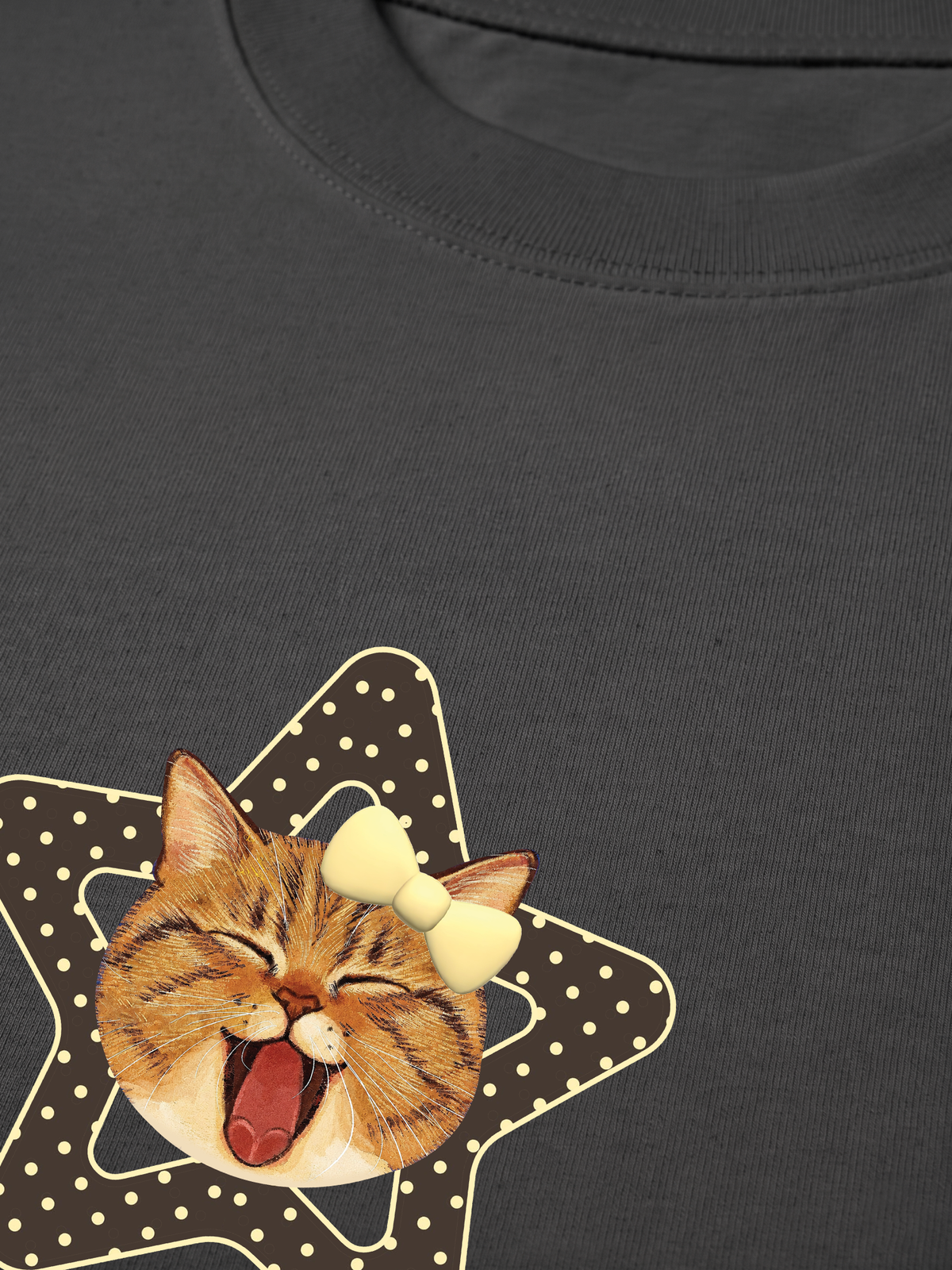 Áo Thun Relaxed Fit Cutie Girrl Star Meow