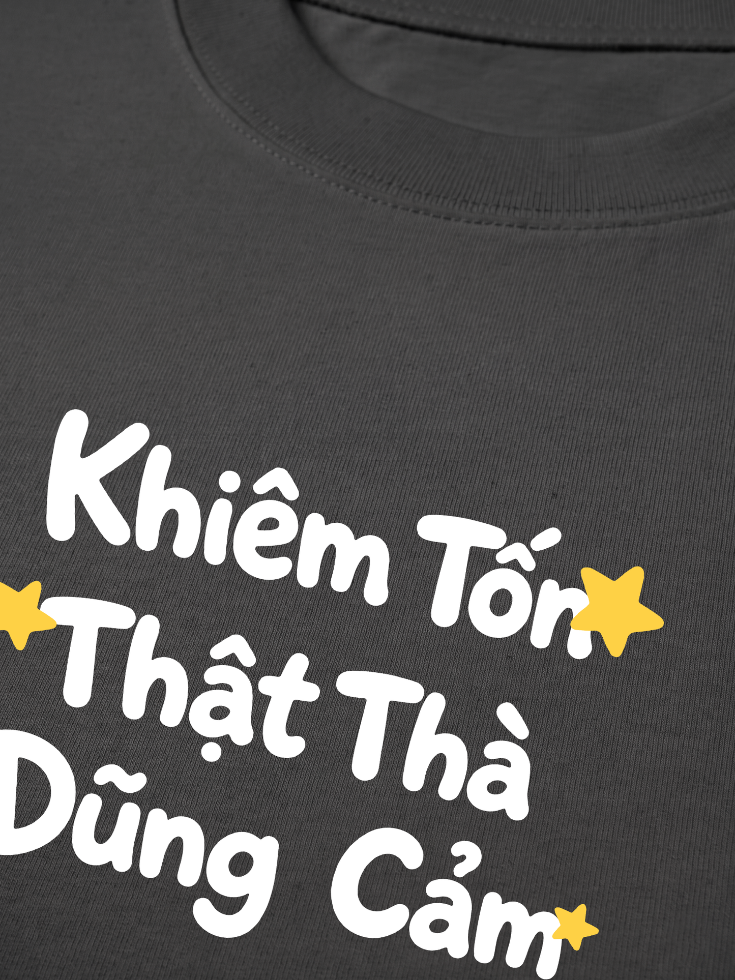Áo Thun Relaxed Fit Khiêm Tốn, Thật Thà, Dũng Cảm
