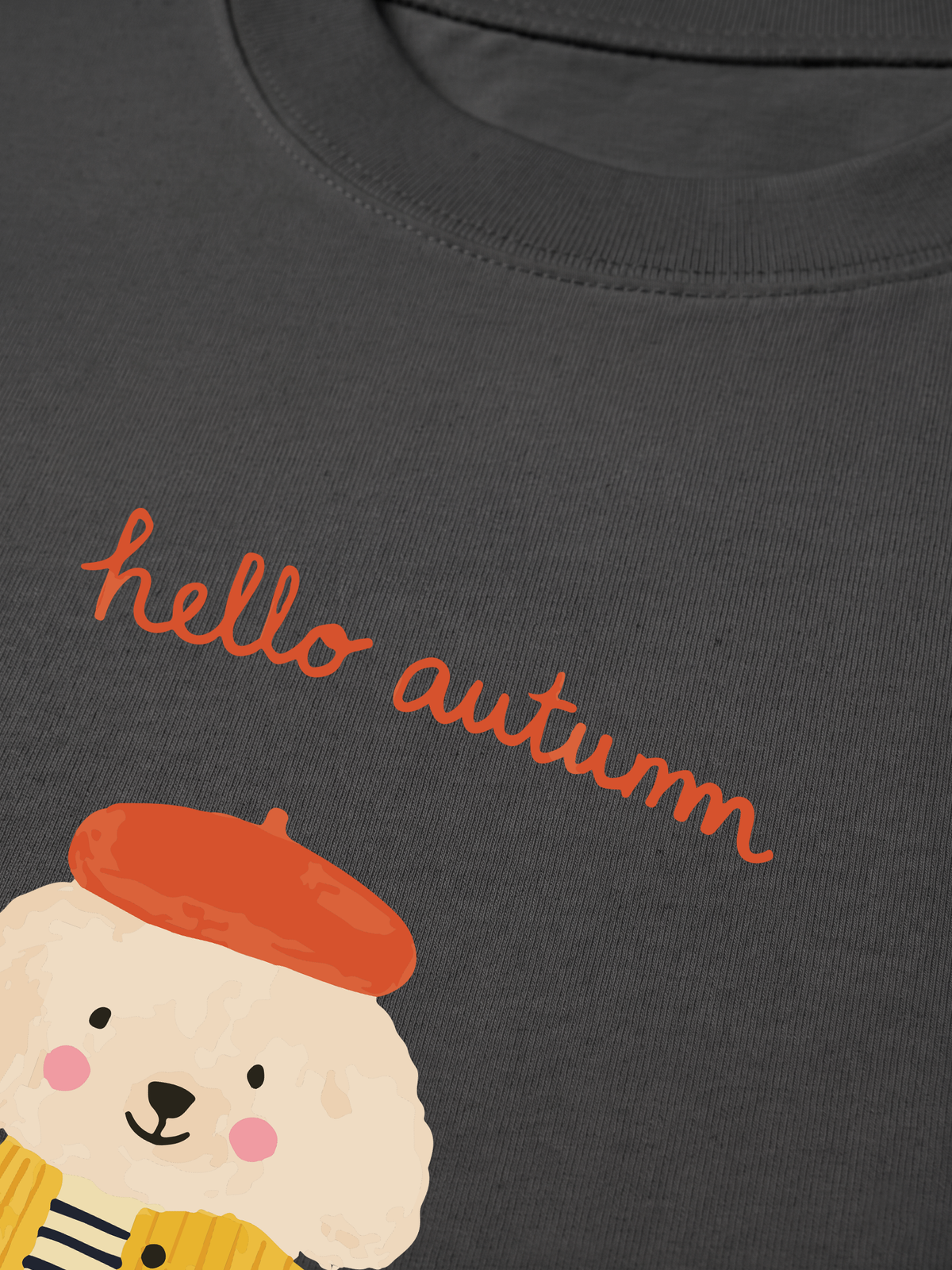 Áo Thun Relaxed Fit Hello Autumn Puppy