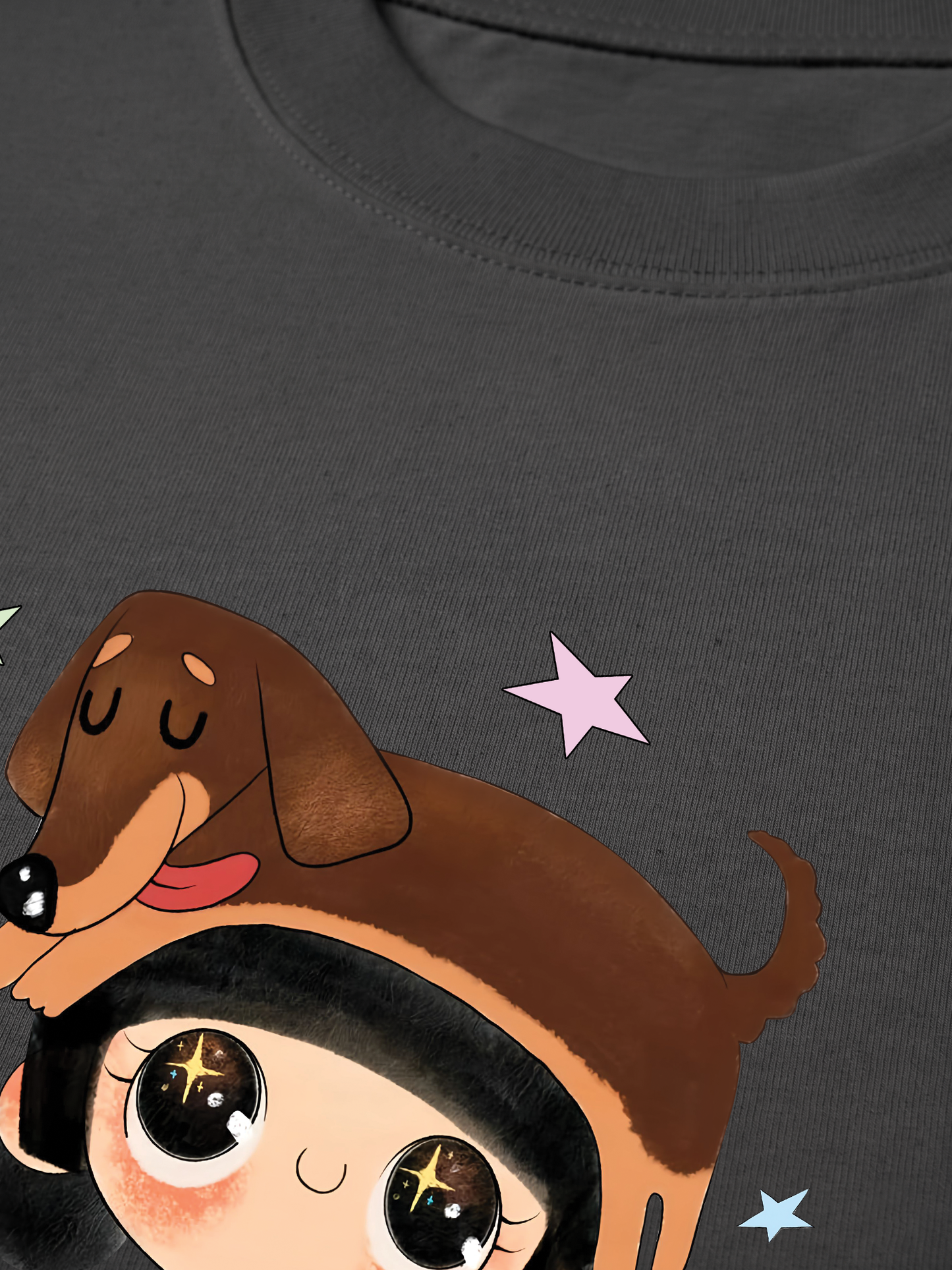 Áo Thun Relaxed Fit  Cute Girl With Dachshund