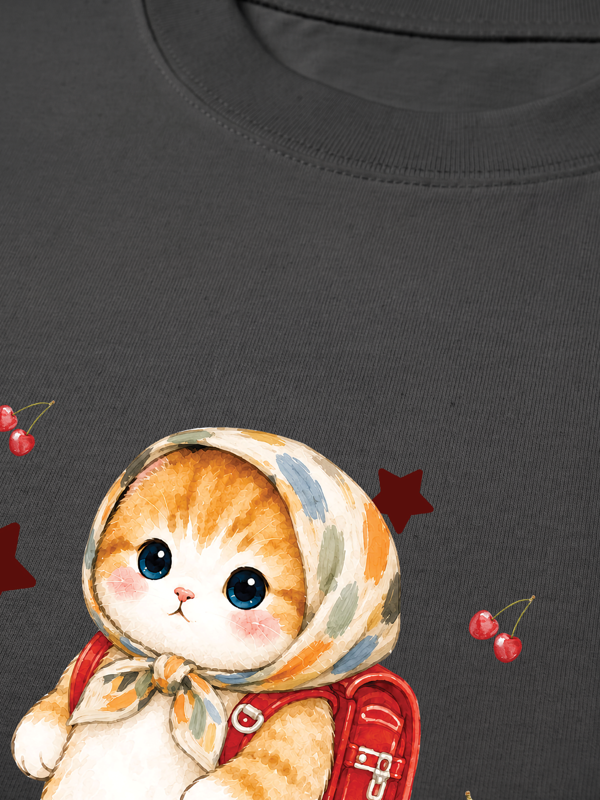 Áo Thun Relaxed Fit Pickleball Girl Meow Vitamin Meow Go School