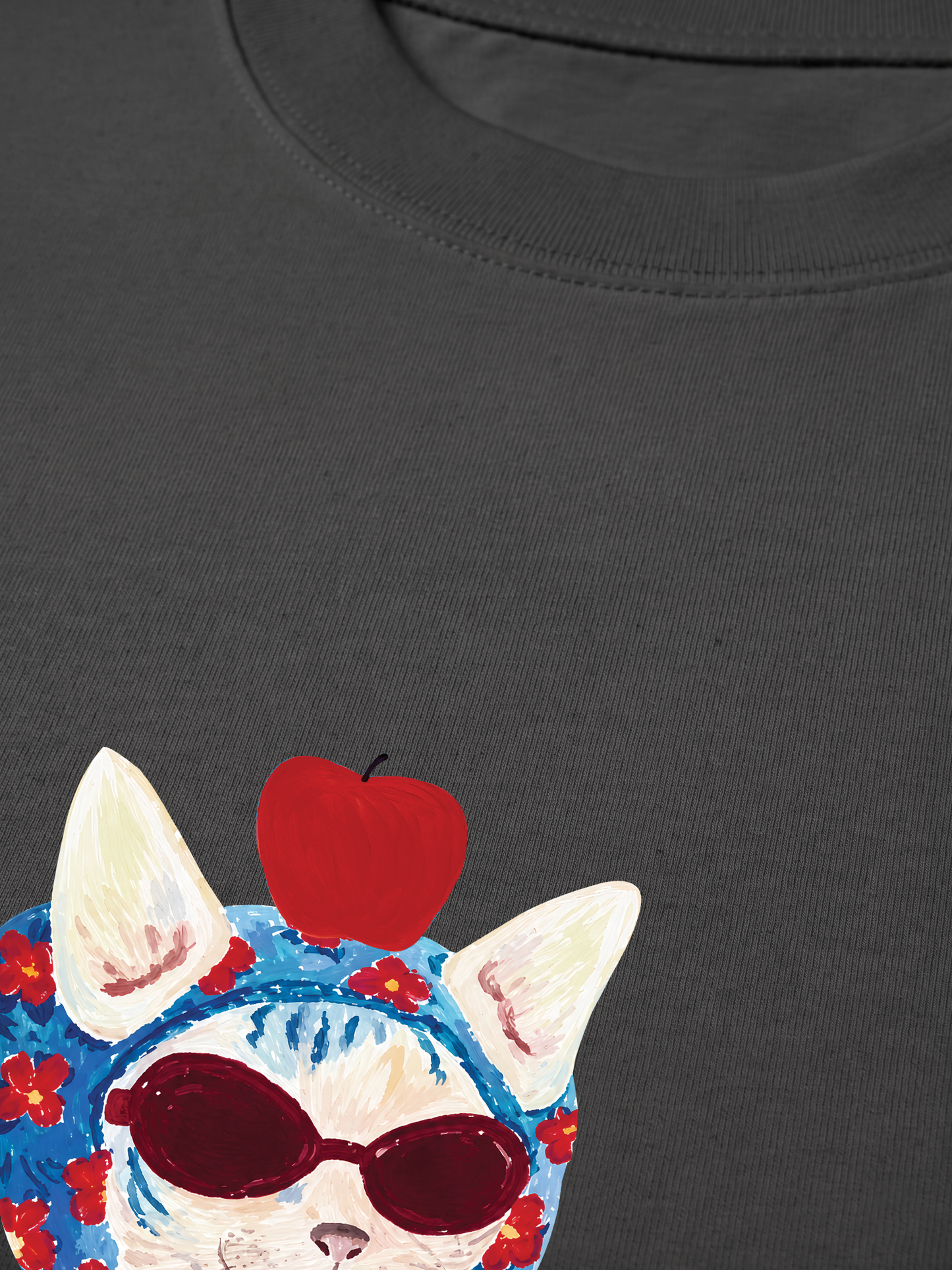Áo Thun Relaxed Fit Kitten Day Meow With Apple