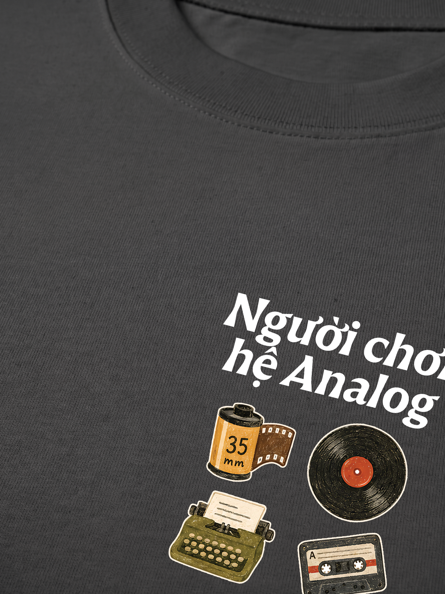 Áo Thun Relaxed Fit Người Chơi Hệ Analog