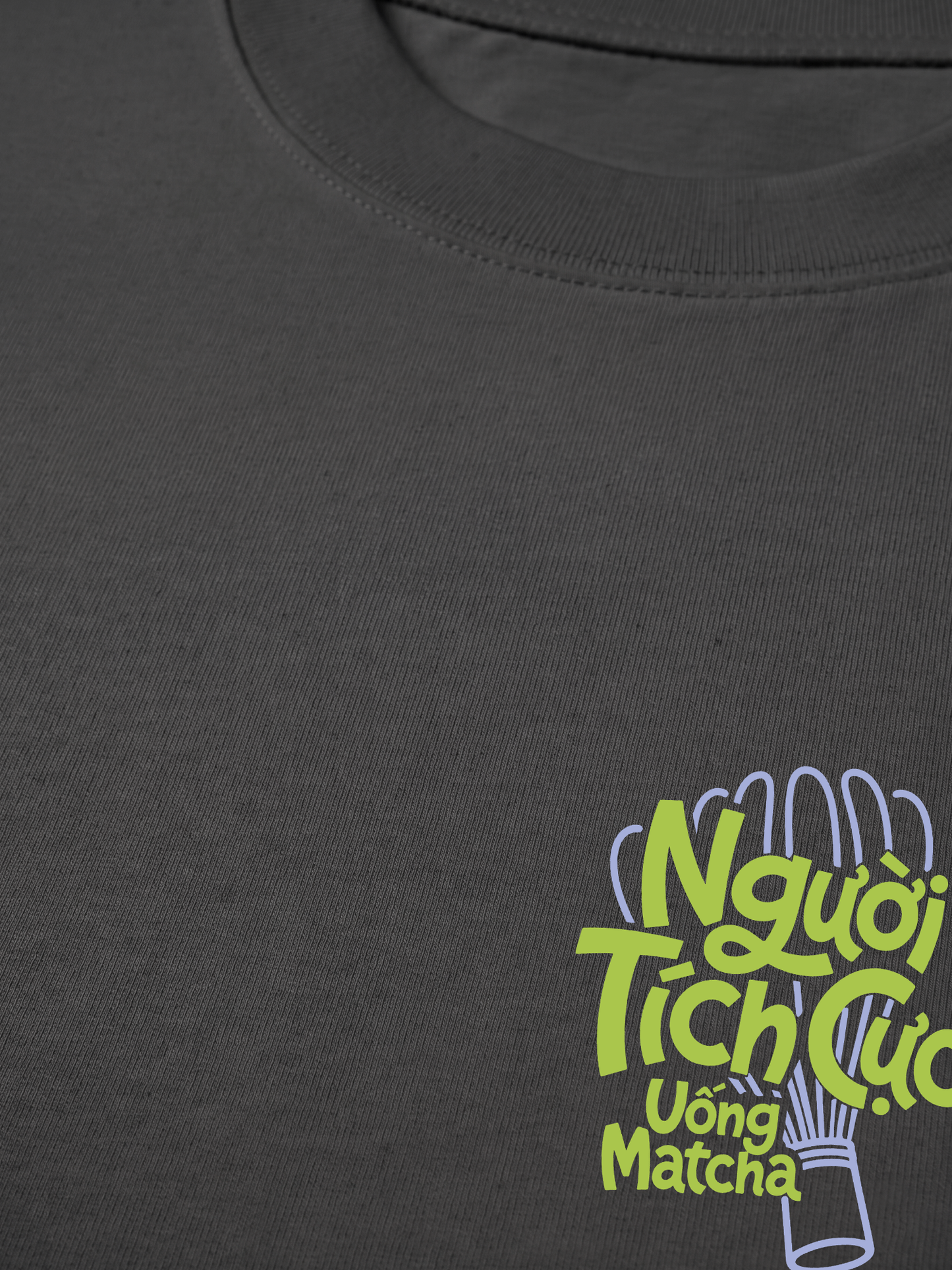 Áo Thun Relaxed Fit Người Tích Cực Uống Matcha
