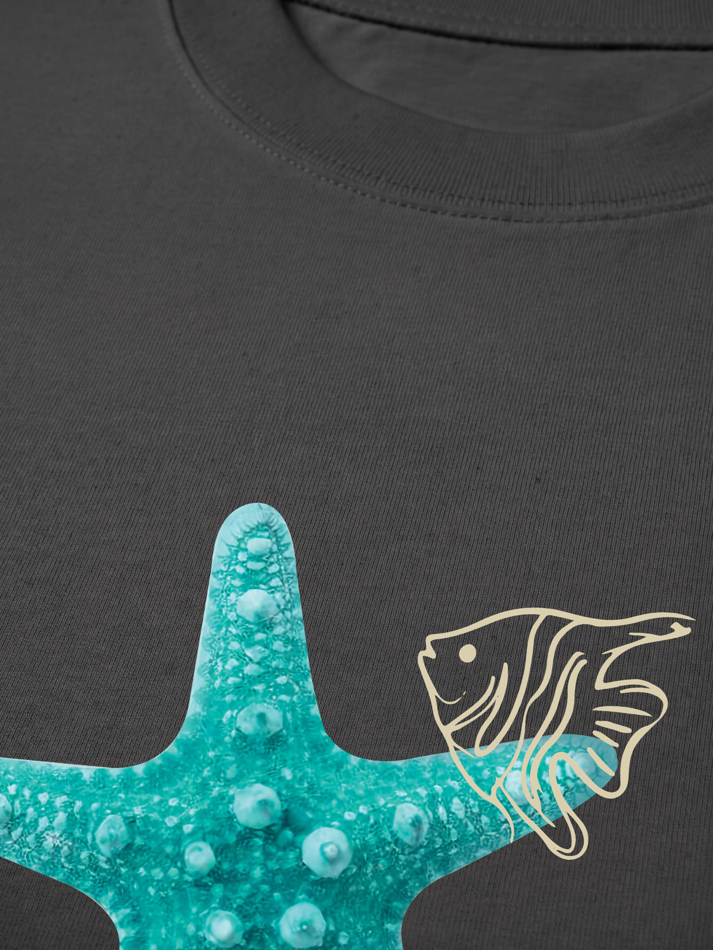 Áo Thun Relaxed Fit  Blue Tiffany Starfish