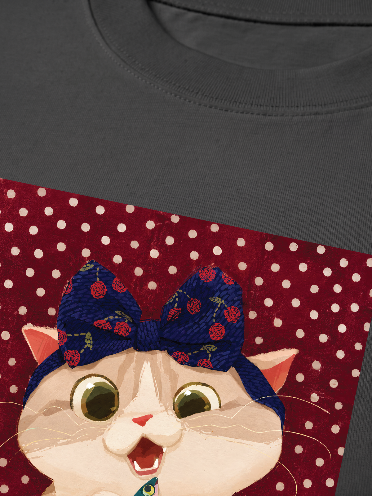 Áo Thun Relaxed Fit Red Fish Meow