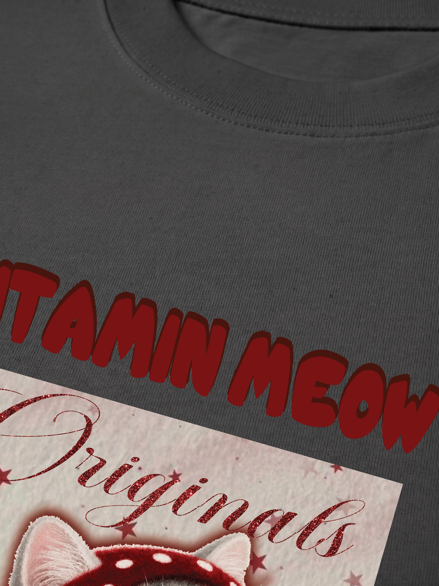 Áo Thun Relaxed Fit Red Vitamin Meow