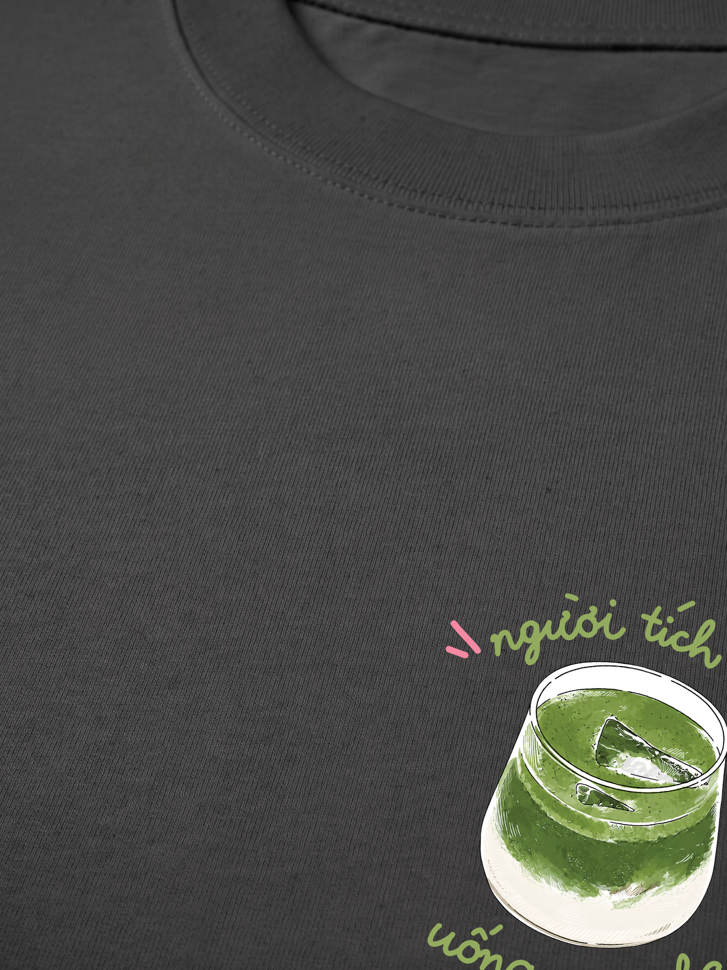 Áo Thun Relaxed Fit Người Tích Cực Uống Matcha