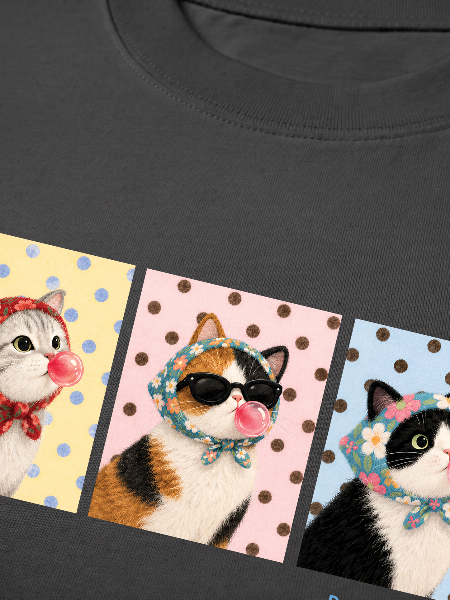Áo Thun Relaxed Fit Dotty Kitty