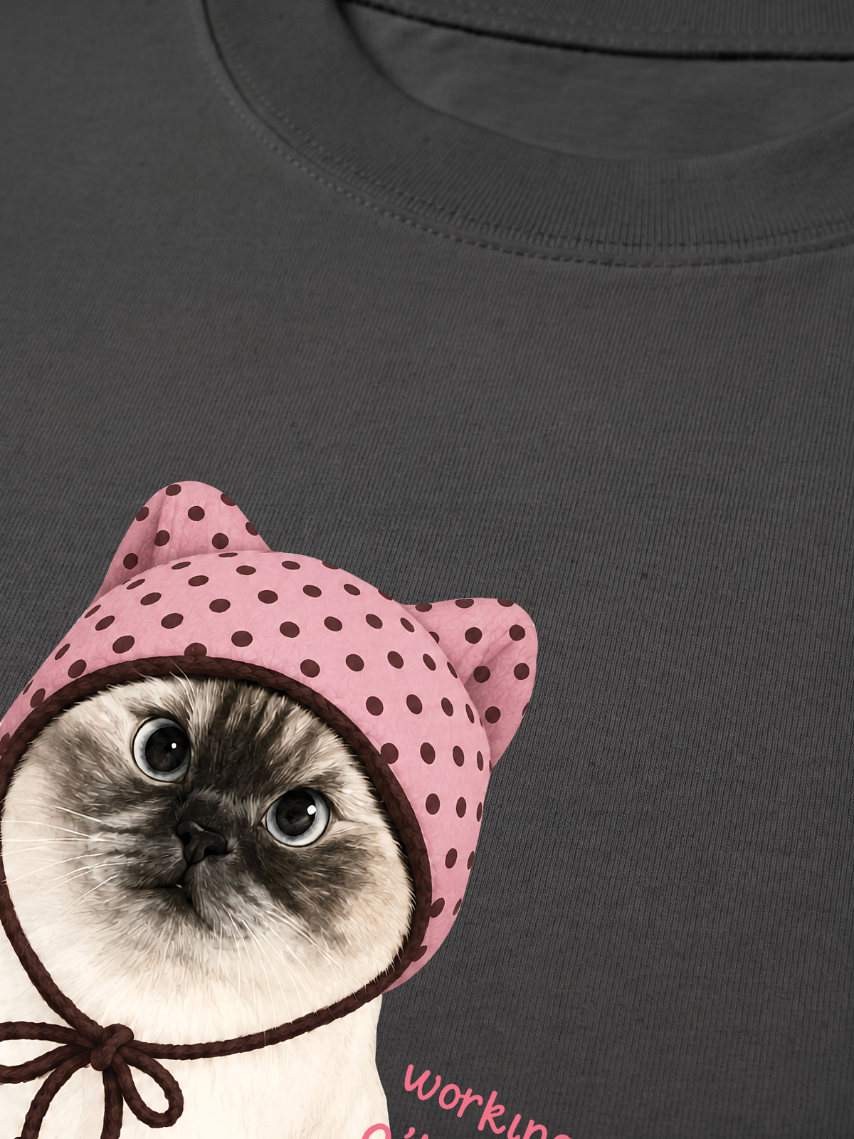 Áo Thun Relaxed Fit Working O'ttreats Pink Meow