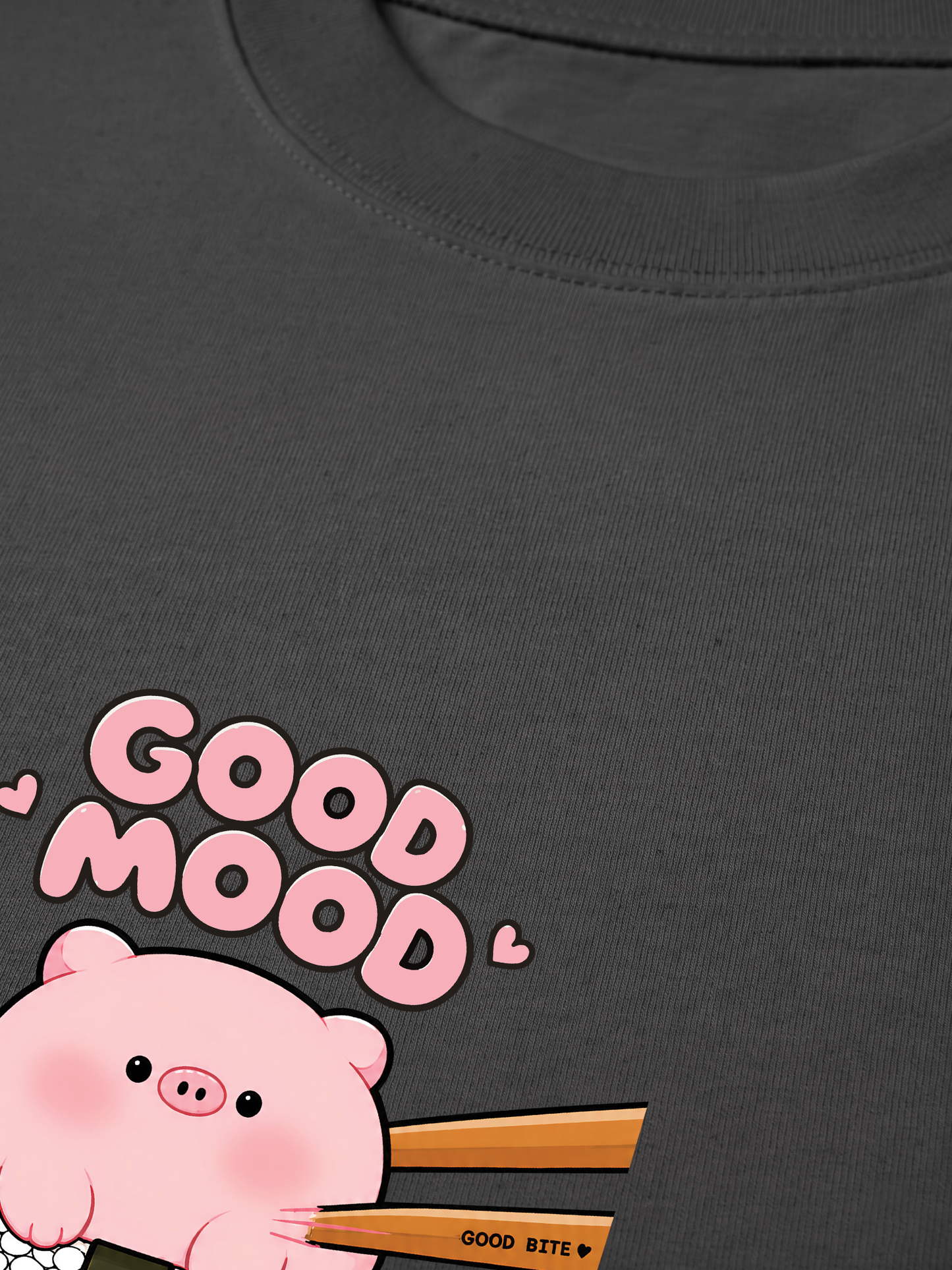 Áo Thun Relaxed Fit Good Mood Sushi Pig