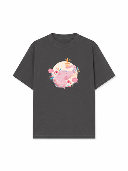 Áo Thun Relaxed Fit Floral Wish Elephant