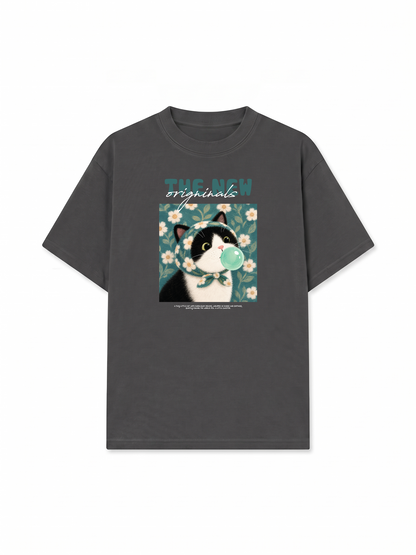 Áo Thun Relaxed Fit Daisy Mint Dream Meow
