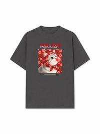 Áo Thun Relaxed Fit Red Daisy Daydream Meow