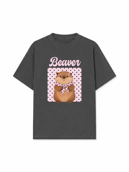 Áo Thun Relaxed Fit Animal Mood Sweet Beaver