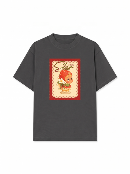 Áo Thun Relaxed Fit A Little Strawberry Star