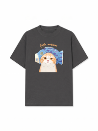 Áo Thun Relaxed Fit Fish Meow