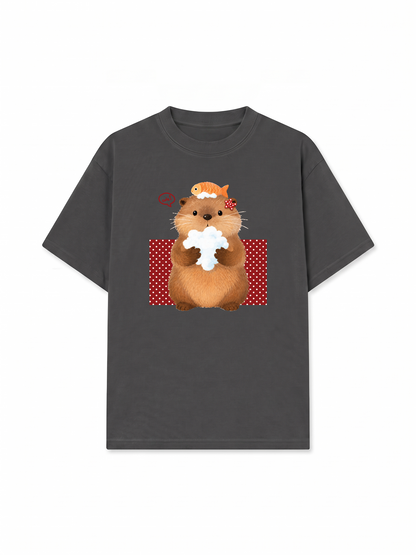 Áo Thun Relaxed Fit Animal Mood Bubble Beaver