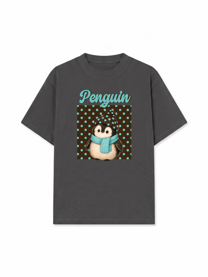 Áo Thun Relaxed Fit Animal Mood Cozy Penguin