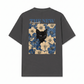 Áo Thun Relaxed Fit Blue Flower Cat