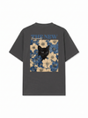 Áo Thun Relaxed Fit Blue Flower Cat