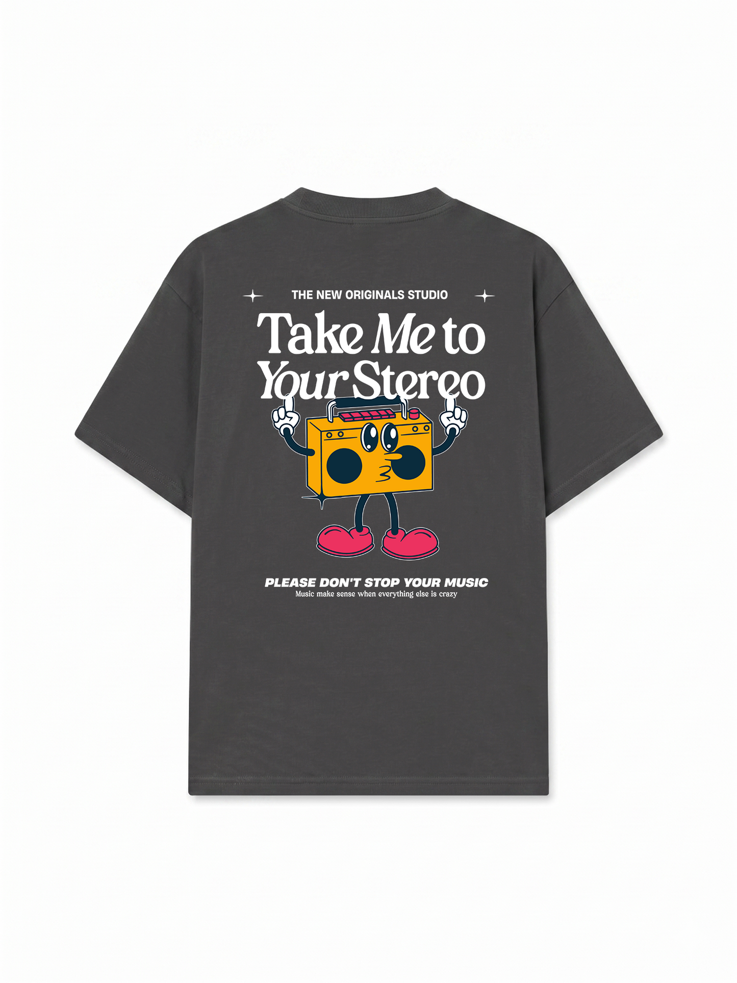 Áo Thun Relaxed Fit Take Me To Your Stereo