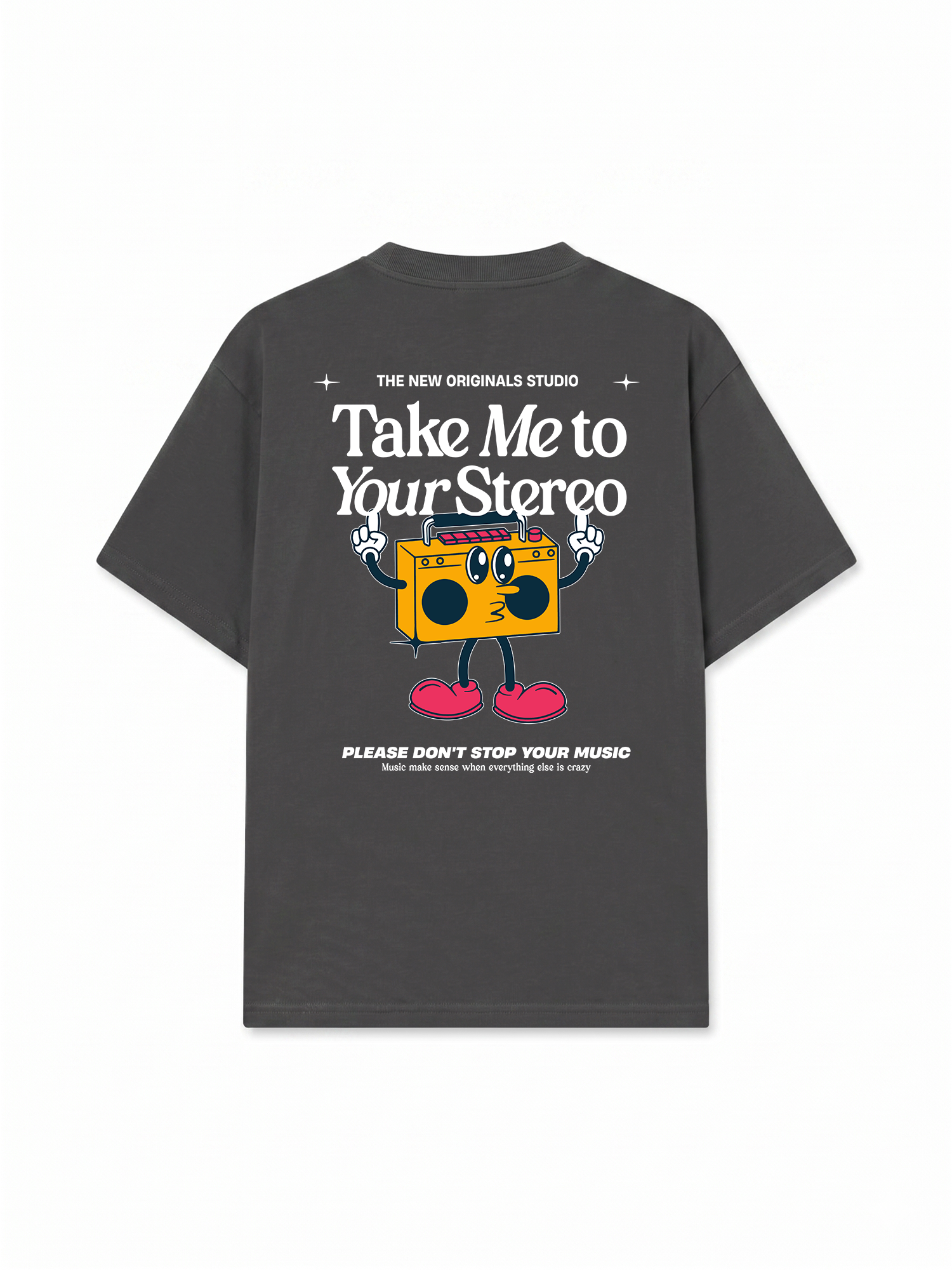 Áo Thun Relaxed Fit Take Me To Your Stereo
