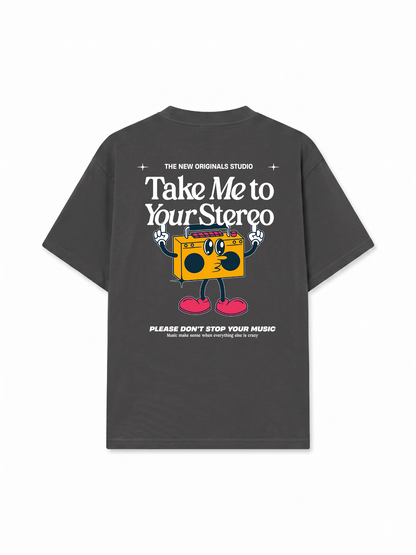 Áo Thun Relaxed Fit Take Me To Your Stereo