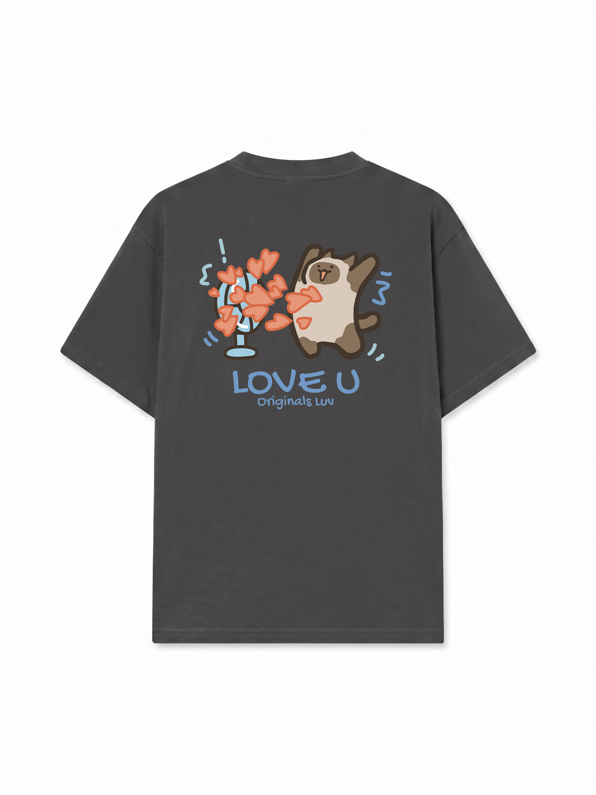 Áo Thun Relaxed Fit Love You Cat Couple