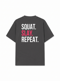 Áo Thun Relaxed Fit Squat Slay Repeat