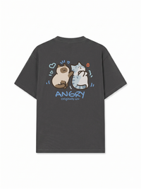 Áo Thun Relaxed Fit Angry Luv Cat Couple