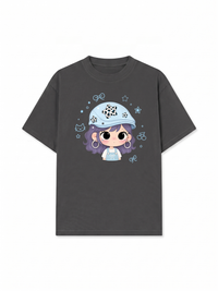 Áo Thun Relaxed Fit Beret Hat Girl