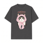 Áo Thun Relaxed Fit Meowy Cat Pink Polka