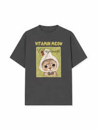 Áo Thun Relaxed Fit  Vitamin Meow With Duck