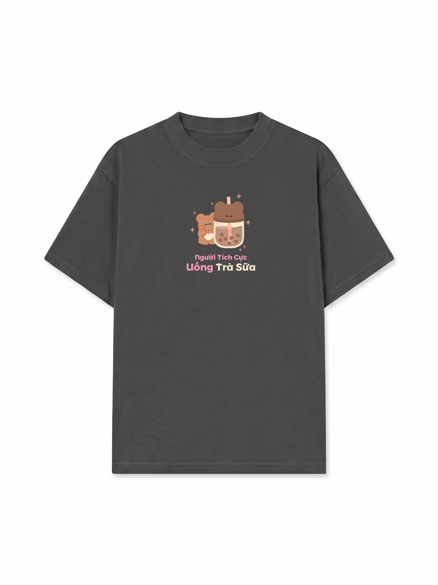 Áo Thun Relaxed Fit Người Tích Cực Uống Trà Sữa